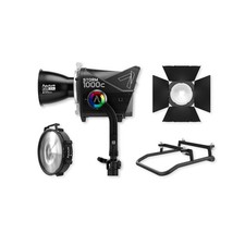 Aputure Storm 1000c Bundle with Wide Reflector, Fresnel, Barn Doors, and Skid