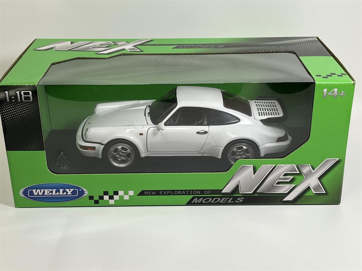 Porsche 911 / 964 Turbo in White 1/18 Scale Model by WELLY for