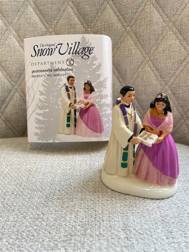 DEPARTMENT 56 SNOW CHRISTMAS VILLAGE QUINCEANERA CELEBRATION FIGURE MINT IN BOX