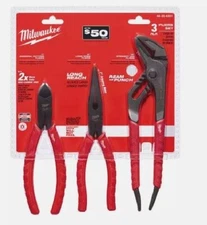 Milwaukee 3 Piece Comfort Grip Pliers Set 48-22-6331 NEW
