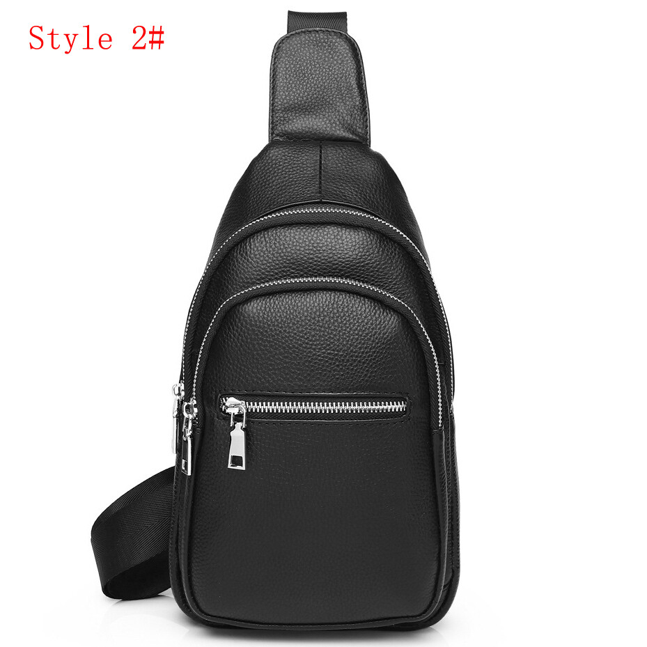 Genuine Cowhide Leather Sling Bag Crossbody Backpack Daypack Travel Hiking Amazon.com | Leather Sling Bag Crossbody Backpack for Men  main image 2