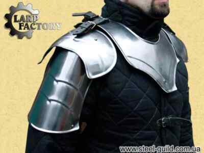 Medieval Larp Bravery steel armor Shoulder Fantasy Pair of Pauldrons Halloween