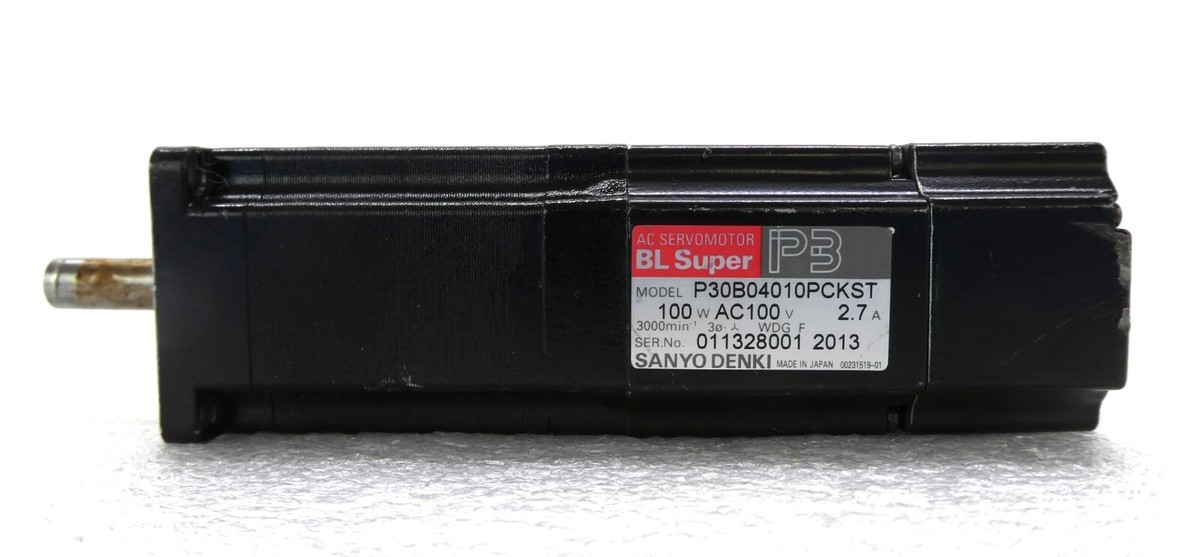 Sanyo Denki P30B04010PCKST AC Servo Motor BL Super P3 Sanyo Denki P30B04010PCKST AC Servo Motor BL Super P3