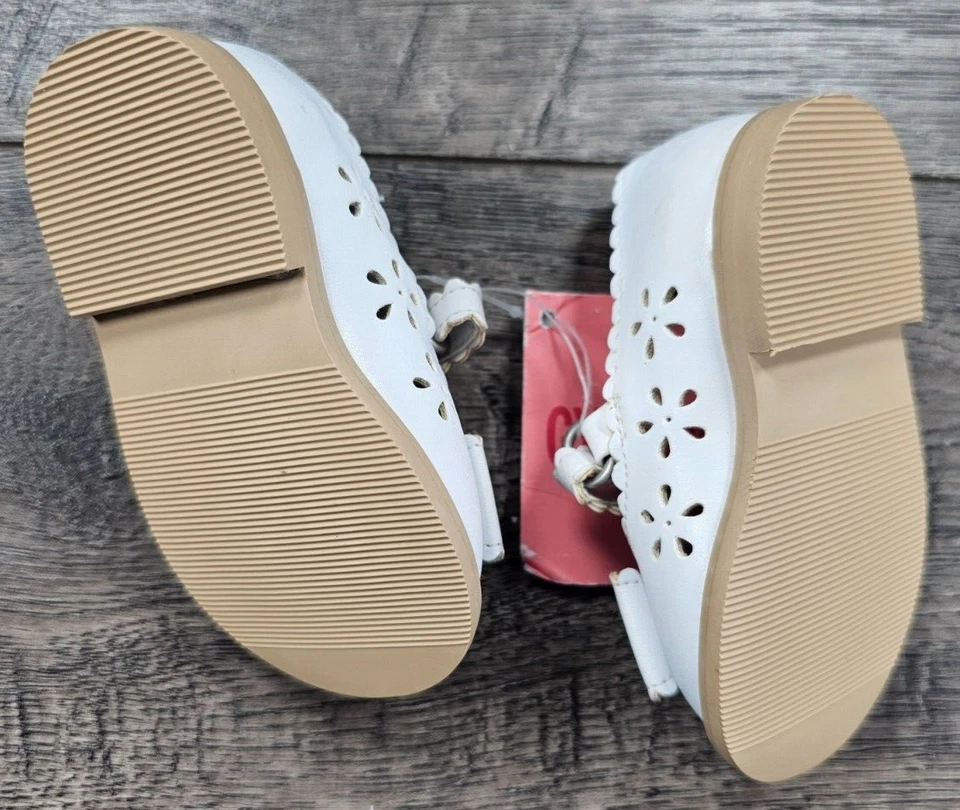 Roupas de bebê menina novas vintage Gymboree tamanho 1 Páscoa 2006 sapatos vestidos brancos - Imagem 2 de 4