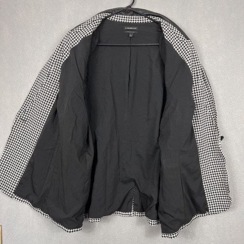 Lane Bryant Blazer Womens Size 24 Houndstooth Print One Button The Bryant Jacket - Picture 9 of 12