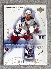 2001-02 Upper Deck Challenge For The Cup Mikael Samuelsson Up & Comers RC /1000