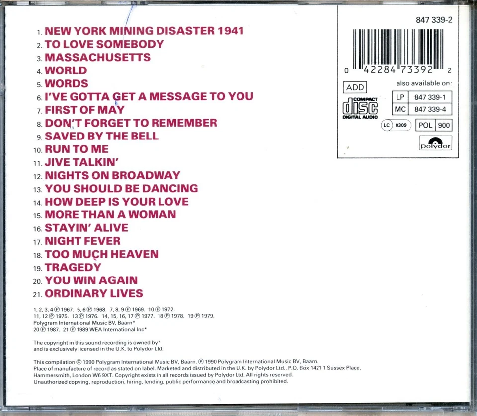 The Bee Gees - The Very Best Of The Bee Gees - Image 2 of 3