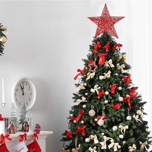2022 Christmas Tree Tipper Tree Ornaments Christmas Decoration Christmas Tree Top Star Gold For