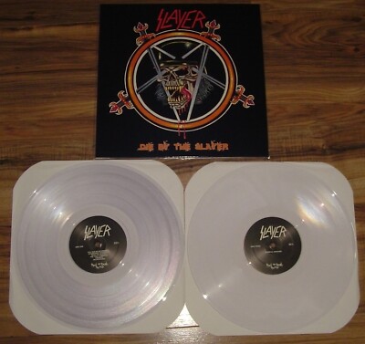 Slayer ''Die By The Slayer'' Double Clear Vinyl Record 1984 Metallica Megadeth