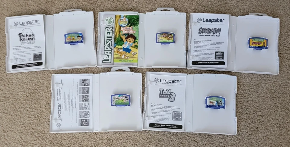 Lot Of 5 Leapfrog Leapster Learning Games Toy Story, Scooby Doo, Diego, Pet Pals - Image 3 of 3