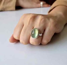 Aquamarine Gemstone 925 Sterling Silver Handmade Wonderful Ring All Size MK 