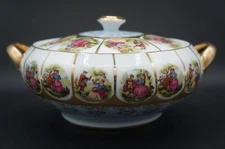 Royal Vienna Love Story Porcelain Round Covered Vegetable Tureen.