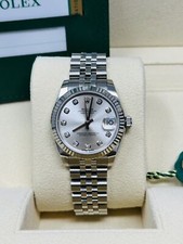 Rolex Datejust 31MM Jubilee Bracelet Factory Silver Diamond Dial Box & Papers