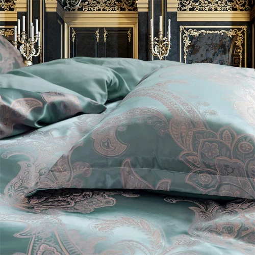 European American Palace Style Bedding Set Luxury Jacquard 3PC Duvet Cover Sets - Image 3 of 4