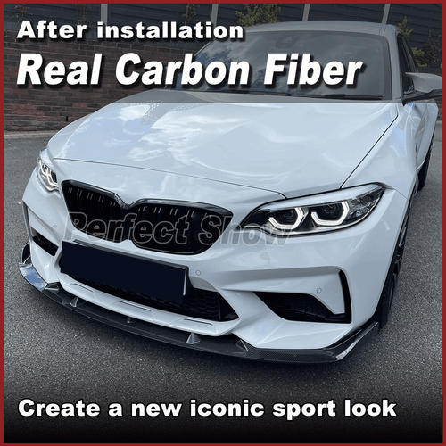 For BMW F87 M2 Competition 2018-2020 REAL Carbon Fiber Front Bumper Lip Spoiler - Picture 3 of 14