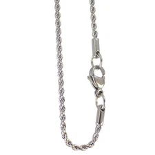 Surgical Stainless Steel Rope Chain Necklace 3mm 16-30 Inch Hypoallergenic