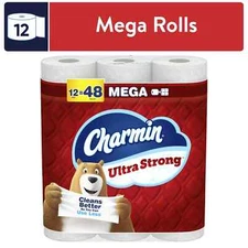 Charmin Ultra Strong Toilet Paper, 12 Mega Rolls