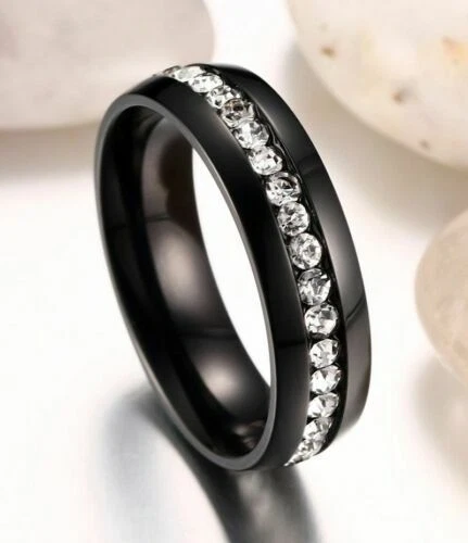 - Sz6-12 Herren / Damen Paar Edelstahl Hochzeit Ring Titan Verlobung D - Imagen 3 de 15
