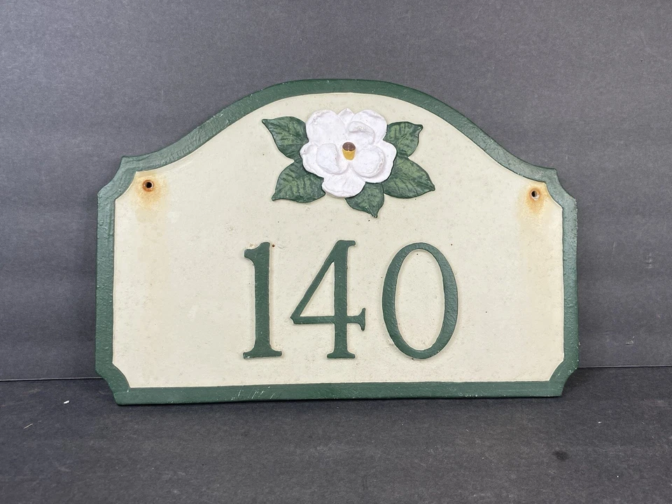 Placa de dirección de casa Heritage Metal Craft de hierro fundido #140 hecha en Maine EE. UU. Foto 2 de 4