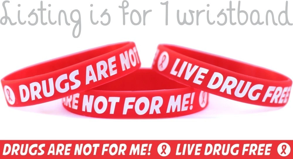Red ribbon shop wristbands