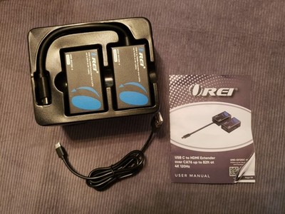 OREI HDMI Extender USB-C 4K 120Hz 80ft Via Ethernet CAT6/7 HDR UHD-EX120C-K