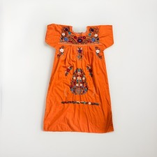 Floral Embroidered Kaftan Dress One Size