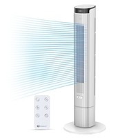 Tower Fan | 43 inch Oscillating Tower Fan | Remote | 4 Fan Speeds | PureMate