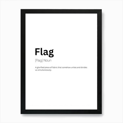 Flagge Definition Bedeutung 1 Kunstdruck gerahmt Wandbild Poster Leinwanddruck Bild