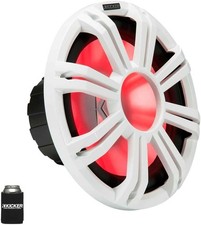 KICKER KMF124 12" Marine Subwoofer with LED White Grill 4 Ohm for Free