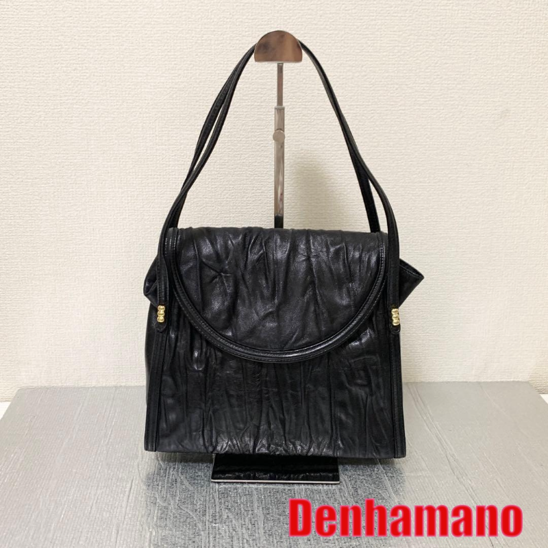 HAMANO 本革ハンドバッグ ブラック HAMANO handbag tote bag in black leather USED From Japan | eBay