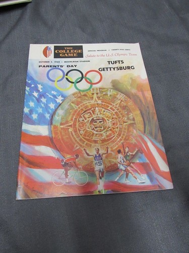 Football Program 1968 Gettysburg College Bullets vs. Tufts