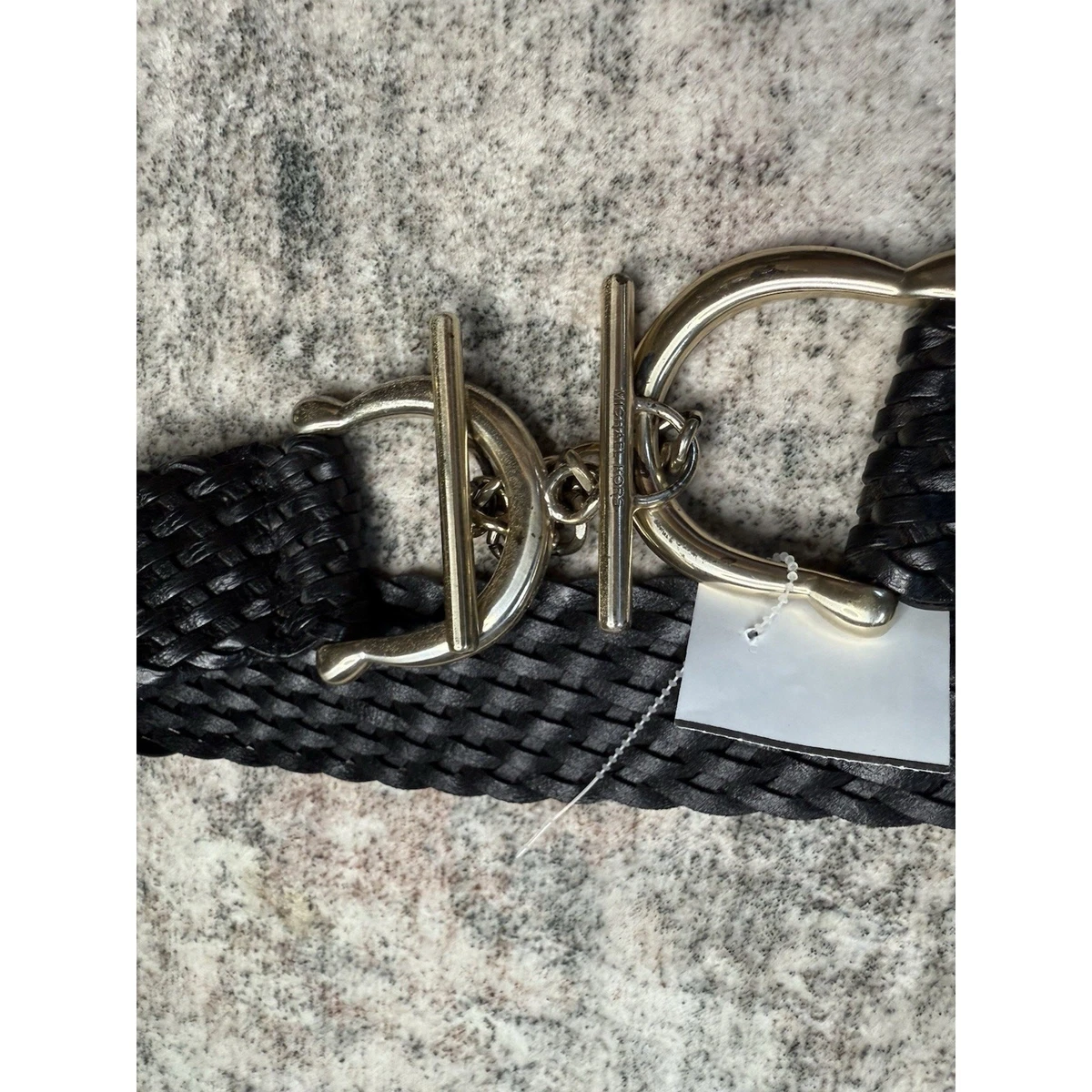 Michael Kors Black Wide Zip Quilted Waist Belt Size M/L Michael Kors Womens Belt, Signature Logo Wide Belt - Black  main image 2
