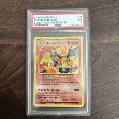 2016 Pokemon XY Evolutions Prerelease Holo Charizard #11 PSA 7