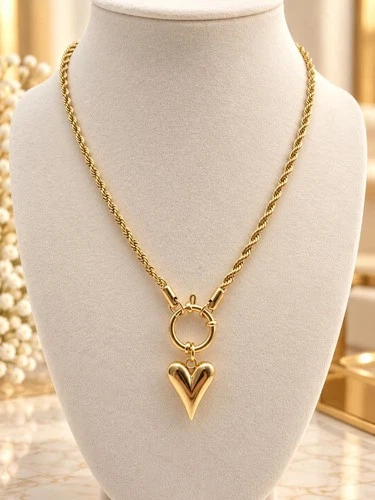 Luxury Stainless Steel Necklace Non-Tarnish Hypoallergenic Elegant Trendy - product listing photo