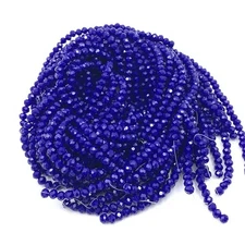 2mm 8mm Crystal Loose Spacer Blue Glass Beads for DIY Jewelry Making Bracelets