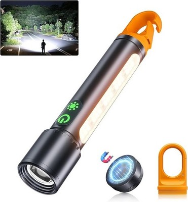 Magnetic Flashlight Rechargeable,2000LM 5000mAh Flashlights High Lumens with