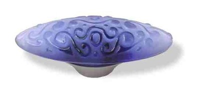 (As-Is) (12 Pack) 3-3/4'' Betsy Fields Scroll Pull Frosted Plum with Satin Nickel
