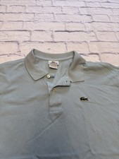 Lacoste Size 9 Mint Green Cotton Polo Short Sleeve Crocodile Logo Regular Fit