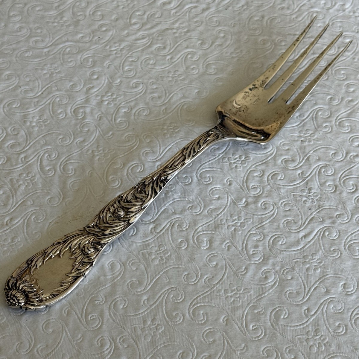 アクセサリー Tiffany antique fork bangle Sterling 49g Chrysanthemum Cold Meat Fork Tiffany Sterling Silver No Monogram 8