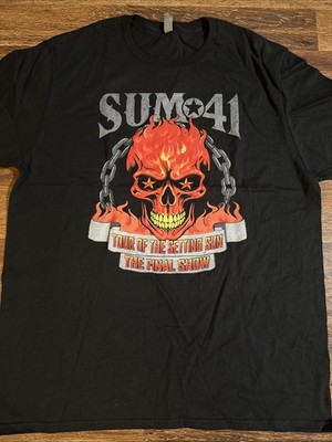 Sum 41 Men s Concert Shirt Tour Of The Setting Sun Punk 2024 XL Black Flaw
