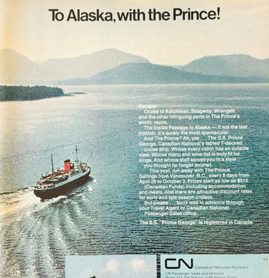 1972 Prince Cruise Ship Advertisement Vintage Canadian National Railways DWW10E
