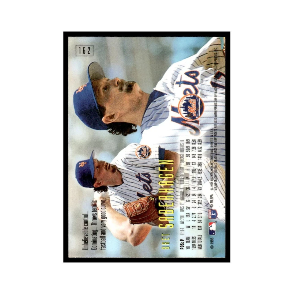 Bret Saberhagen 1995 SkyBox E-Motion #162 New York Mets Baseball Card NM - Image 2 of 3