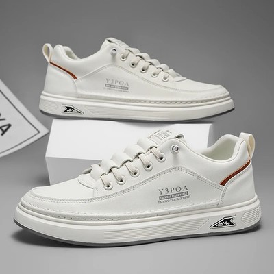 Leather Casual Shoes Men Fashion Driving Walking Tennis Leisure Office Sneakers
