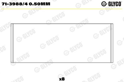 GLYCO 71-3988/4 0.50mm Pleuellager für ARO,DACIA,MAHINDRA,MITSUBISHI,NISSAN,OPEL