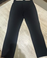 Spanx Women's Large Pants Tight Leggings Skinny Black Elastic Rayon Nylon