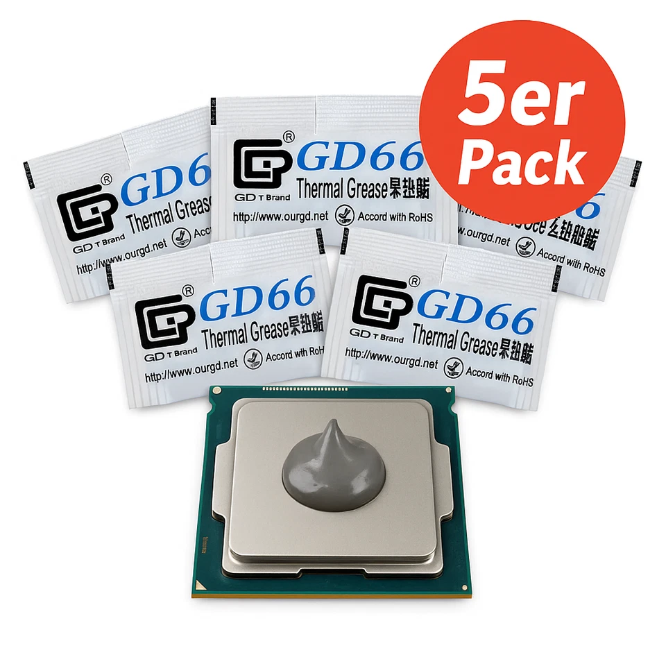 GD 5x Wärmeleitpaste CPU GPU Prozessor Thermopaste PC Laptop PS4 PS5 XBOX Kühlpaste