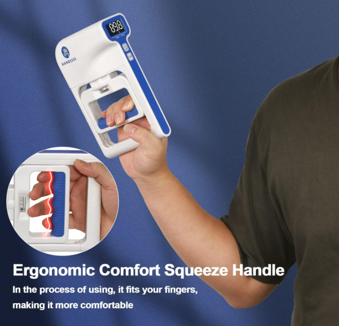 Grip Strength Tester 265lb/120kg, Digital Hand Dynamometer FDA Registered LCD