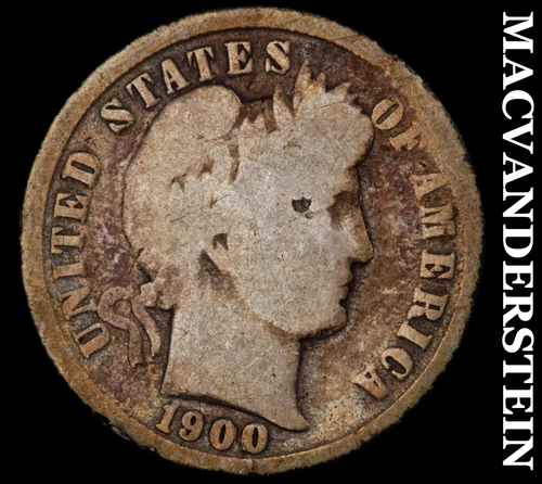 1900 Barber Dime- Silver- Scarce Better Date No Reserve #J835