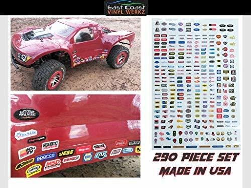 Truck Racing Decals Stickers - 290pc Set Drag Crawler Slash Sct Axial