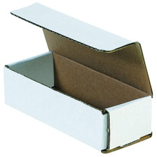 50 9" X 2" X 2" White Corrugated Mailers Die Cut Tuck Flap Boxes Free Shipping